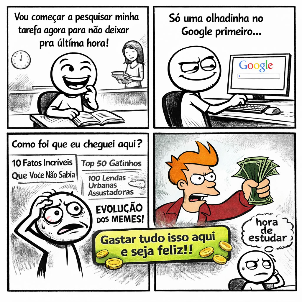 Fui pesquisar um tema e acabei me formando em procrastinação avançada