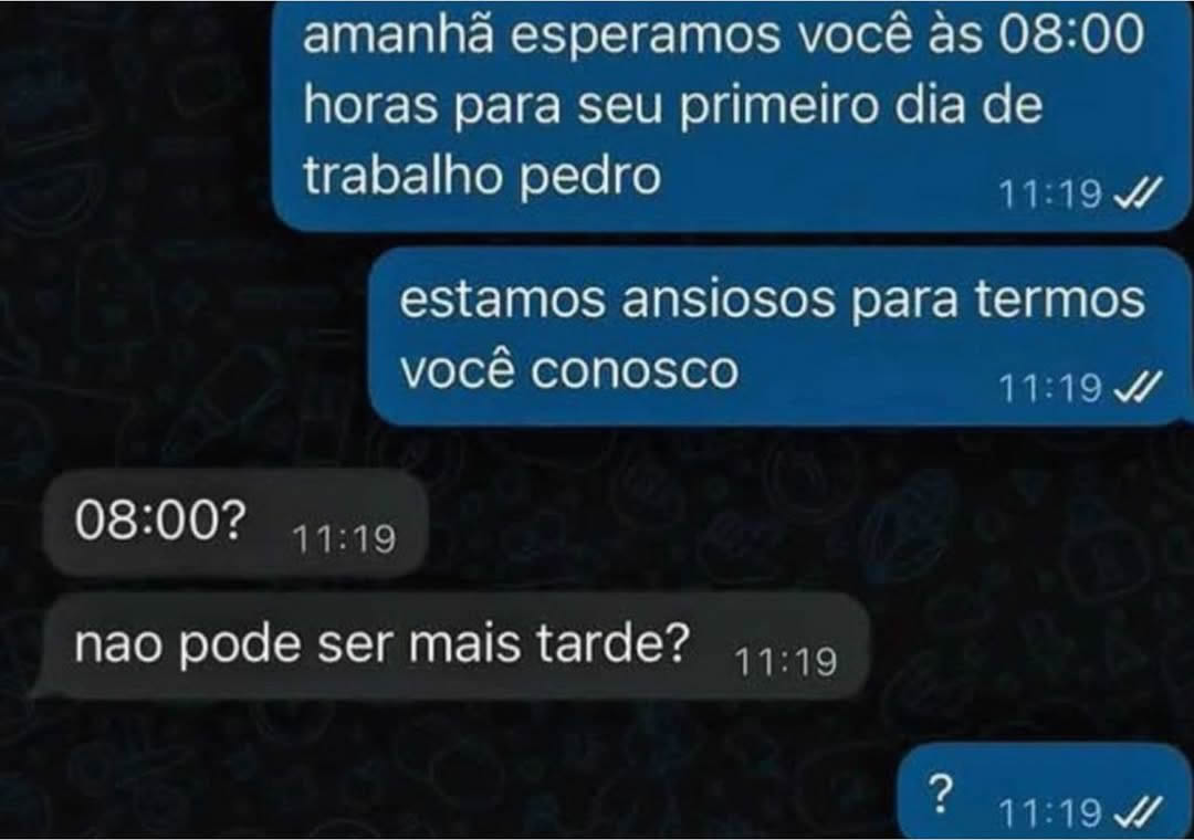 O candidato que tentou negociar o atraso antes mesmo de ser contratado de verdade