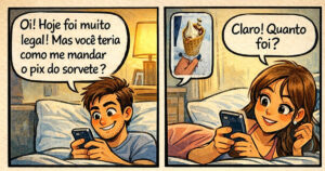 O date romântico que terminou em auditoria financeira nível Receita Federal