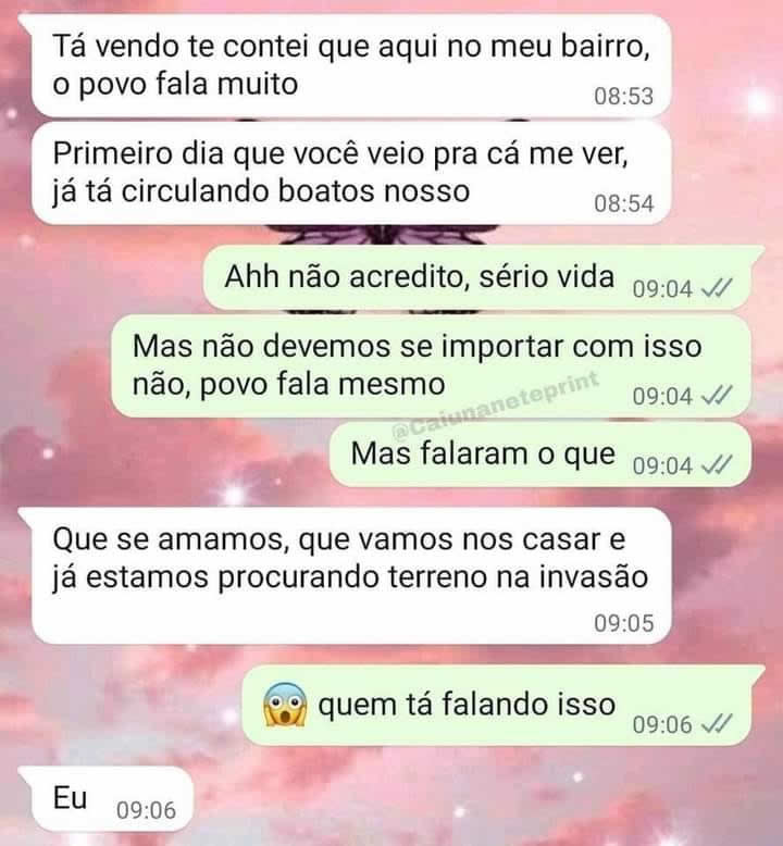 Quando o boato é tão rápido que a pessoa já se casou antes de perceber