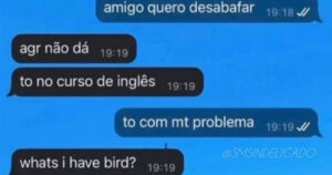 Quando o desabafo vira aula de inglês com legenda automática quebrada