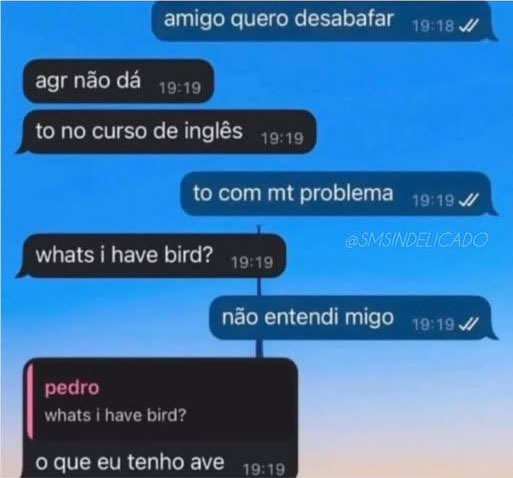 Quando o desabafo vira aula de inglês com legenda automática quebrada