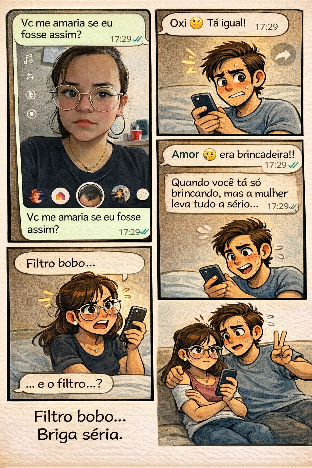 Quando o filtro é só um filtro… mas a treta já vem com efeito HD Quando o filtro é só um filtro… mas a treta já vem com efeito HD