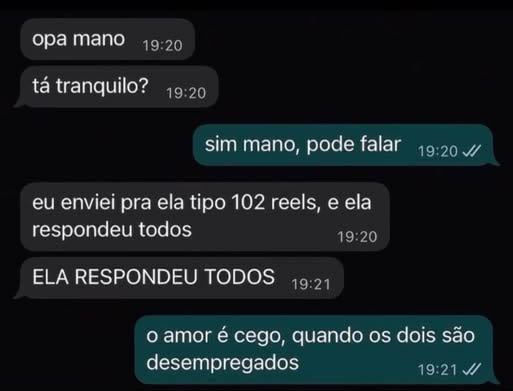 Quando o romance nasce da combinação perfeita entre tempo livre e Wi-Fi ilimitado