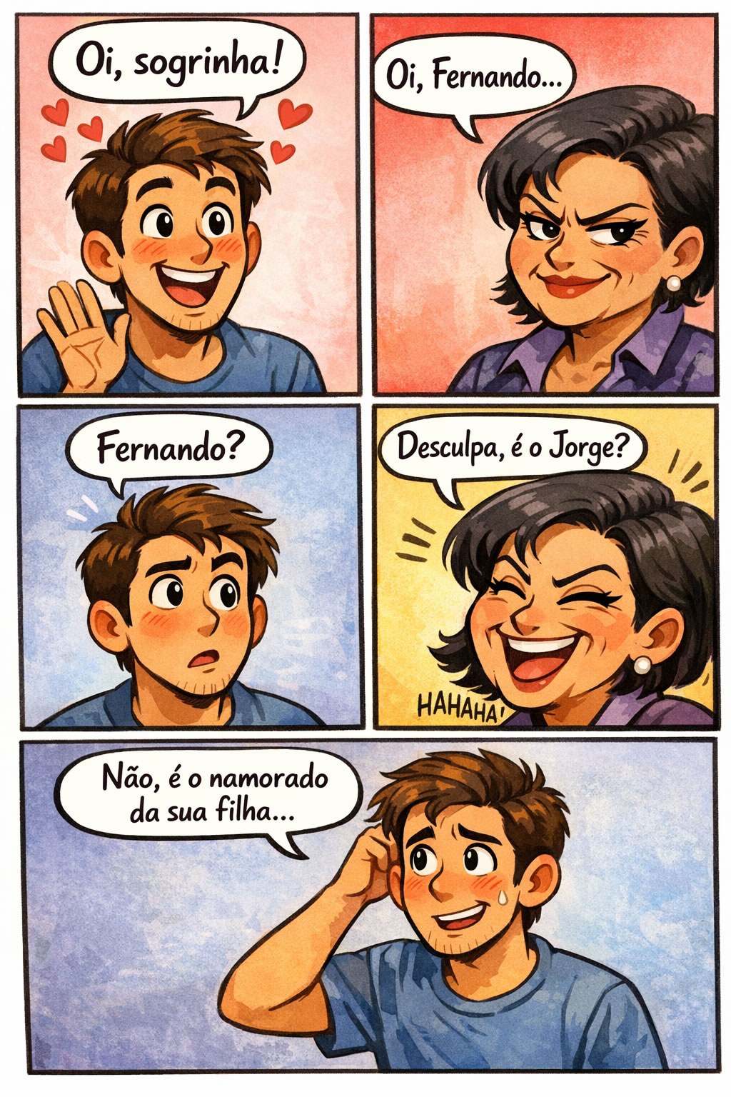 Quando você acha que tá conquistando, mas já tá sendo avaliado pela banca da sogra