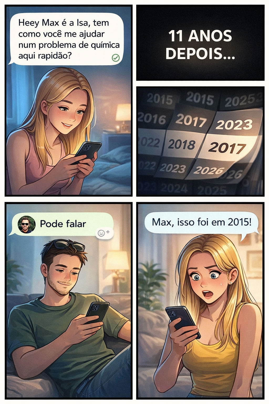 Respondeu depois de 11 anos como se fosse cinco minutos depois