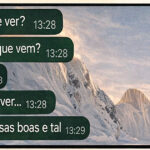 Textão romântico enviado, ingresso imaginário pro circo recebido