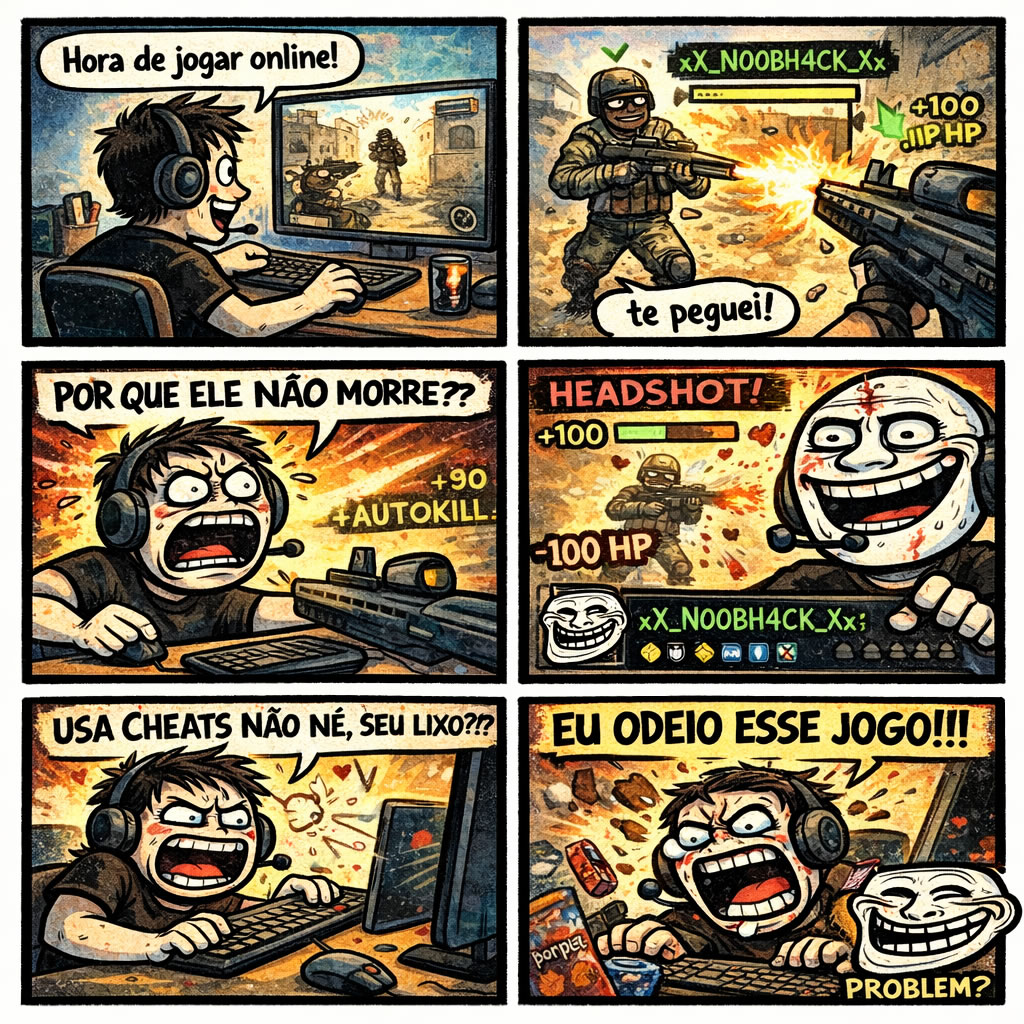 O ciclo do gamer brasileiro: confiança, surto e ódio em menos de 10 minutos