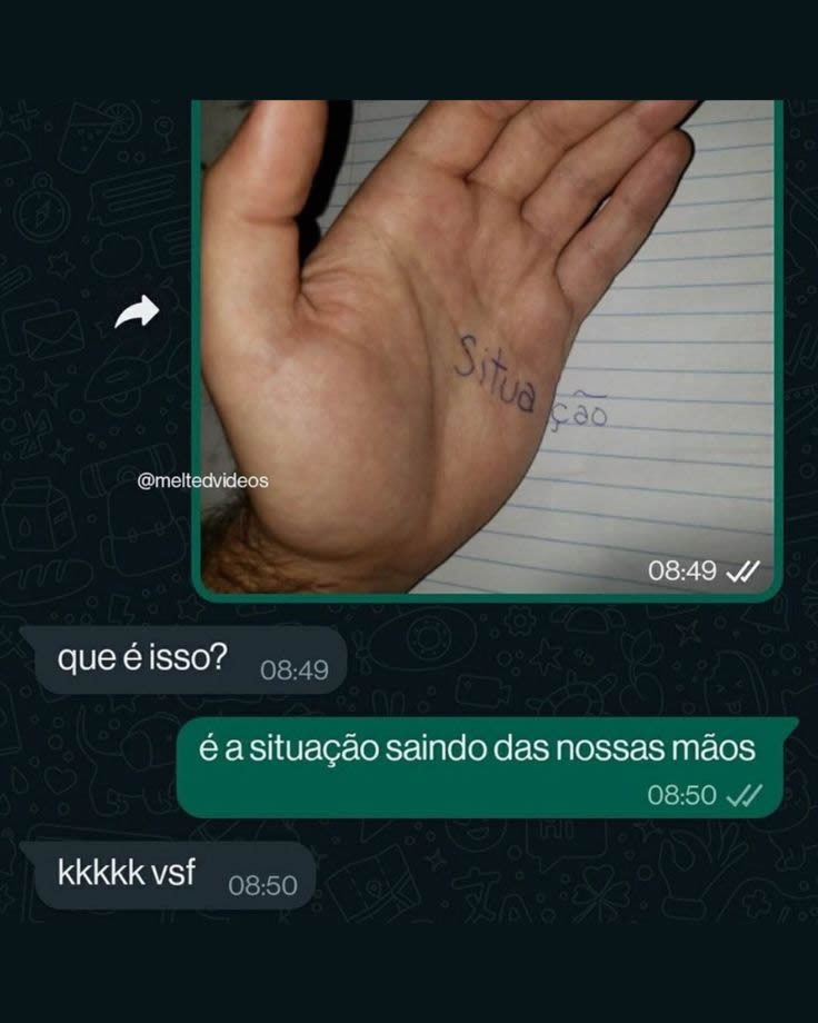 O trocadilho que saiu das mãos e entrou direto pra história do zap O trocadilho que saiu das mãos e entrou direto pra história do zap