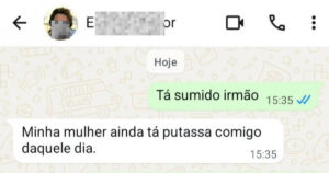 Quando você culpa a saideira mas o erro foi bem maior