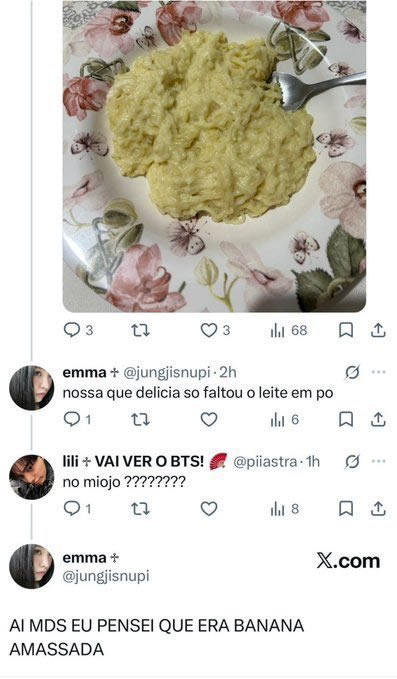 A foto de um miojo que fez a internet inteira acreditar que era banana amassada