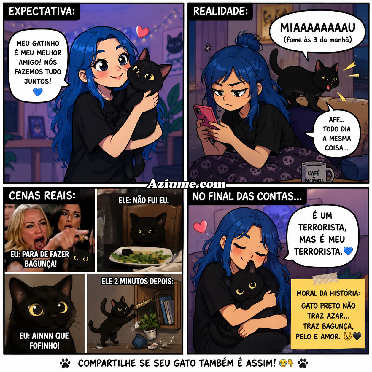 A verdade sobre gatos pretos que os donos fingem não enxergar
