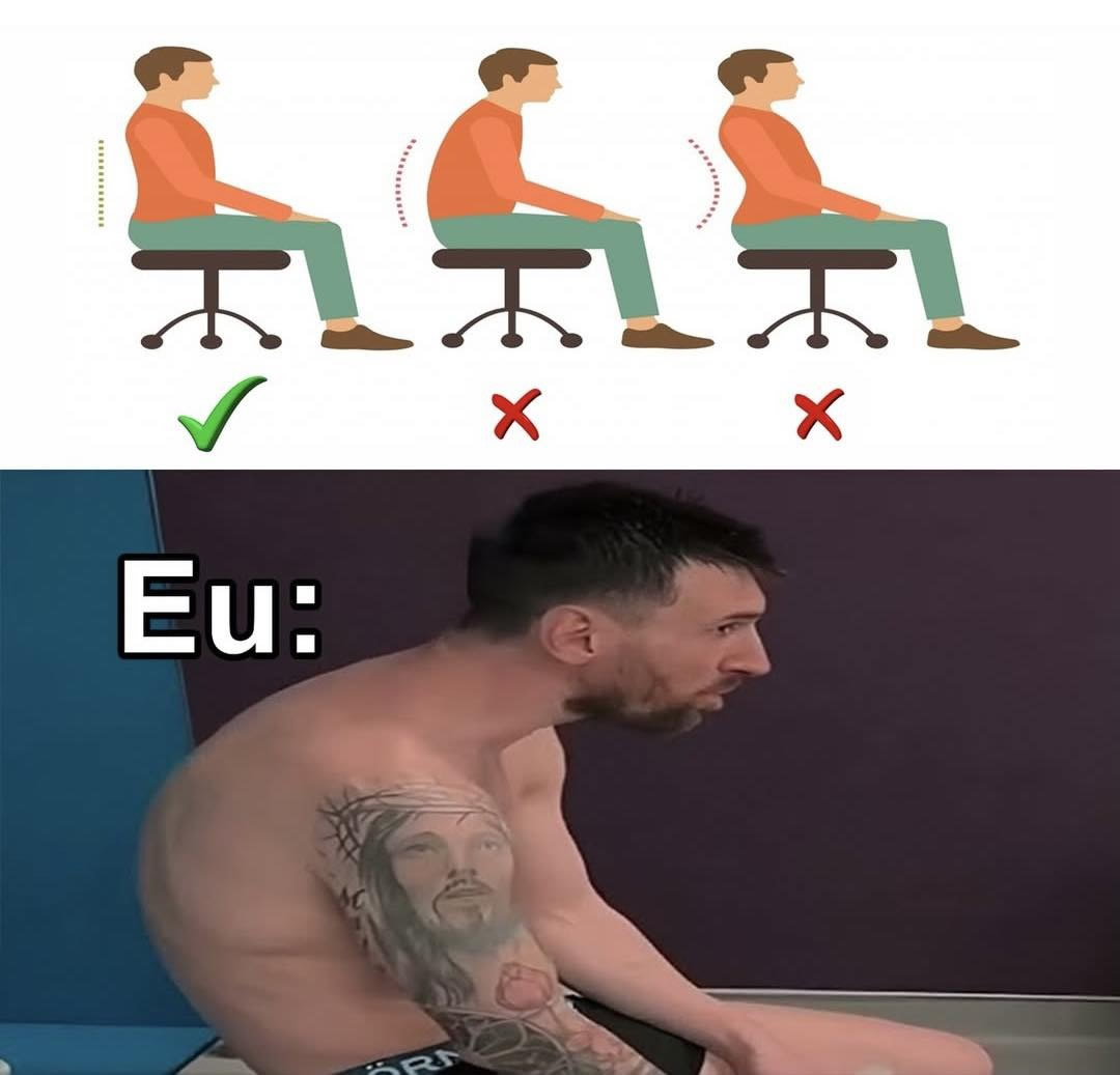 Especialistas ensinam postura correta, mas brasileiro insiste em sentar igual camarão depressivo