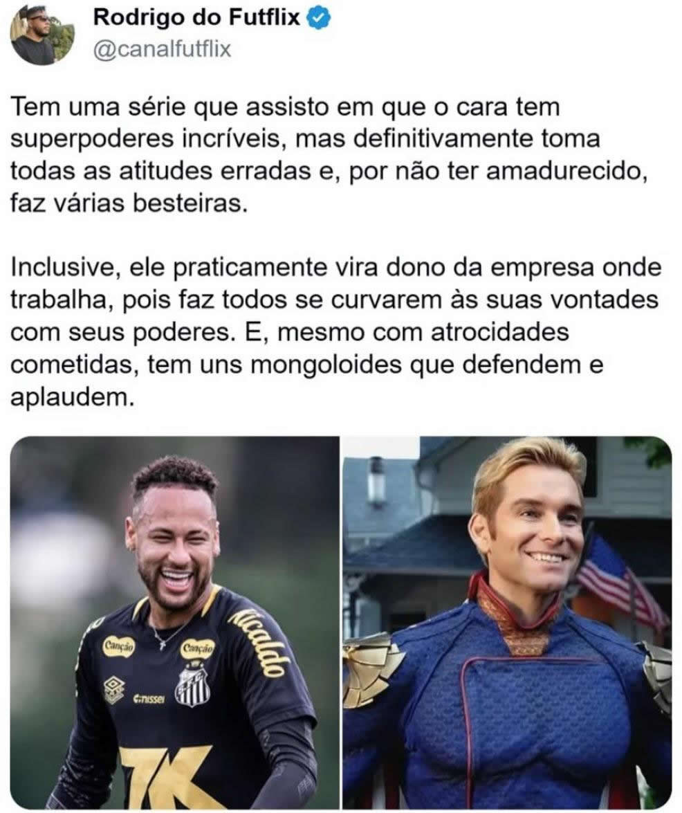 Internet compara jogador famoso com vilão de série e brasileiros concordam mais do que deveriam