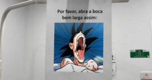 O dentista que explicou o procedimento usando o grito mais poderoso dos animes