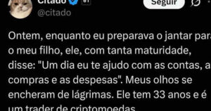 O trader de criptomoedas de 33 anos que finalmente prometeu ajudar nas contas da mãe