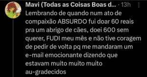 Quando você tenta ser generoso e vira patrocinador sem querer