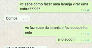 A conversa começou normal e terminou com a polícia dos trocadilhos sendo acionada