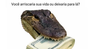 O dia em que o jacaré descobriu que o verdadeiro perigo era o boleto atrasado