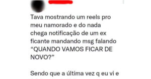 O ex que ignorou alguns anos e voltou como se fosse ontem