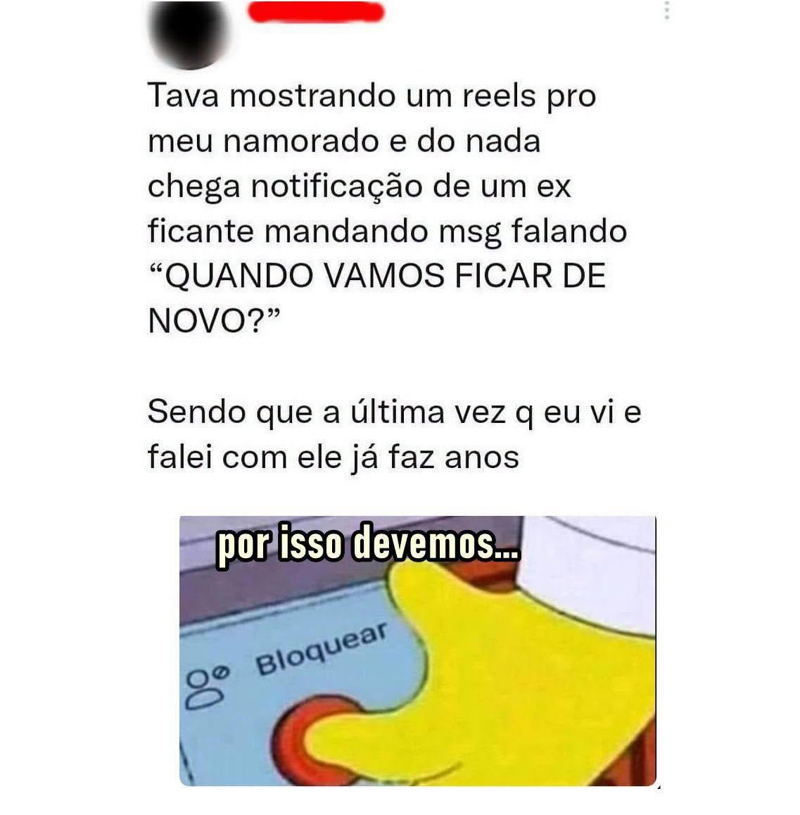 O ex que ignorou alguns anos e voltou como se fosse ontem