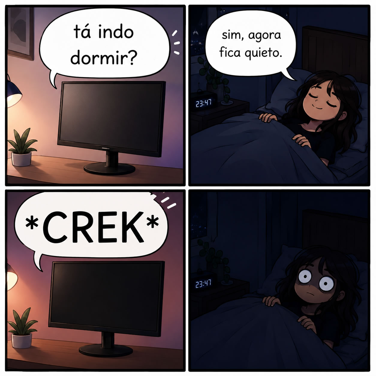 O misterioso poder de um simples crek às 23h47