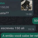 O preço estava na tela, mas a curiosidade foi mais forte que a alfabetização