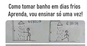 O tutorial de banho no frio que parece treinamento de forças especiais
