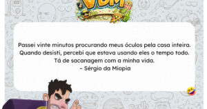 Passei 20 minutos procurando meus óculos e a única coisa perdida era minha dignidade