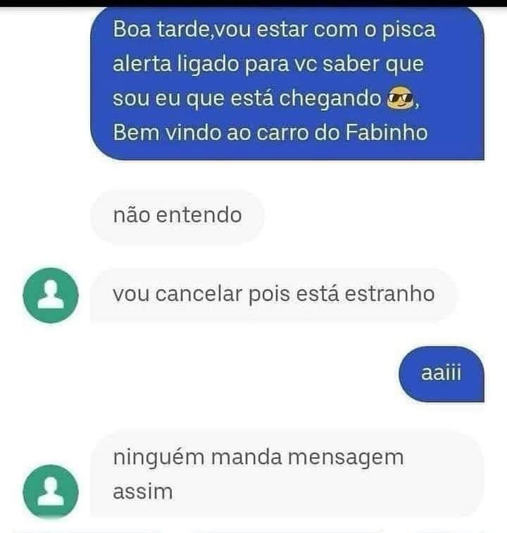 Quando o motorista tentou ser simpático e acabou parecendo o chefe final da corrida