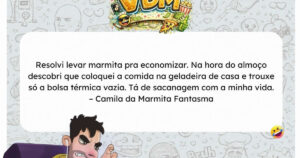 A marmita ficou em casa e o prejuízo foi passear