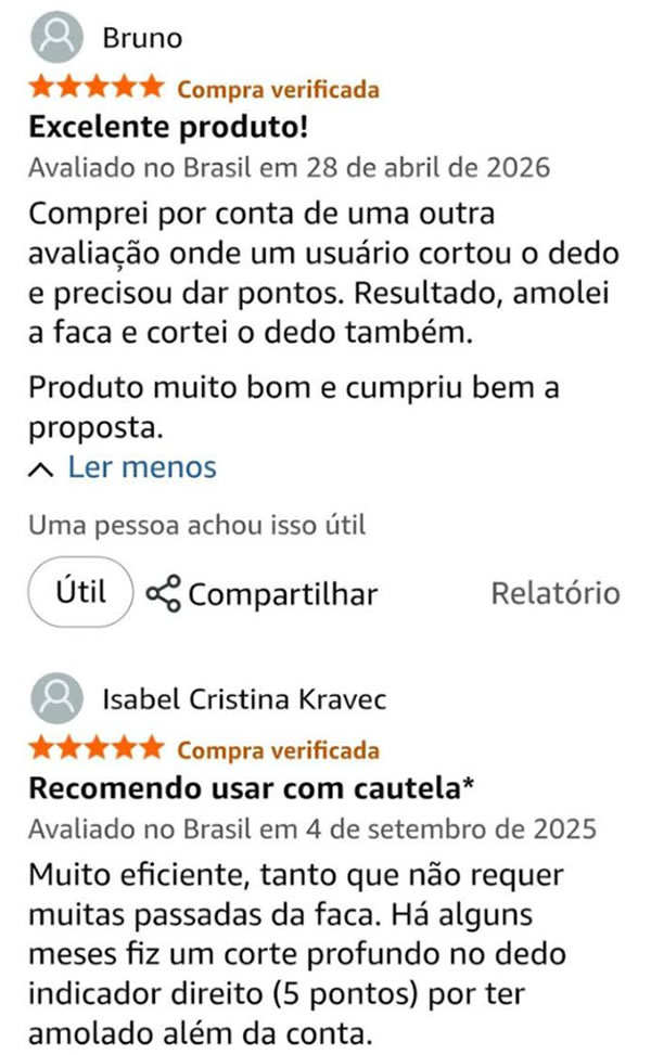 As avaliações mais sinceras da internet provaram que a faca funciona mesmo
