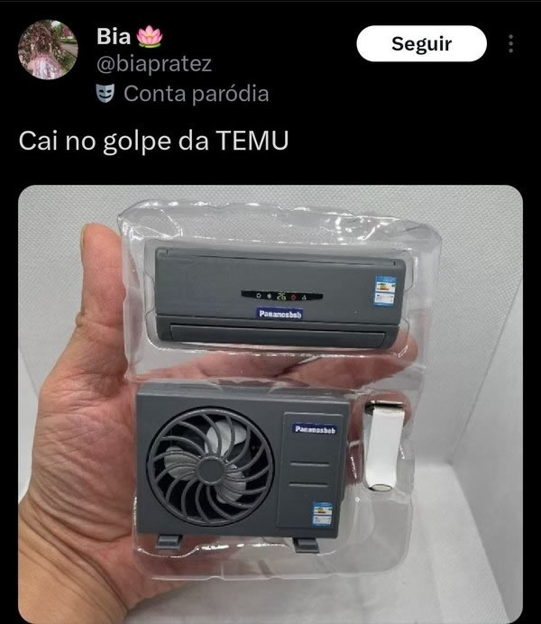 O ar-condicionado que chegou pronto para refrescar uma formiga O ar-condicionado que chegou pronto para refrescar uma formiga