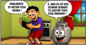 O dinheiro mal chega e as contas já fazem fila na porta