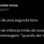 A mensagem misteriosa de um amigo que quase causou um infarto desnecessário