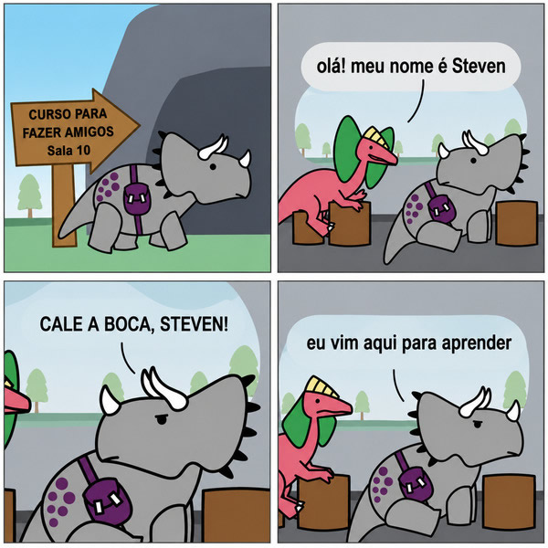 Ele foi fazer um curso para fazer amigos e descobriu que amizade não era tão fácil assim