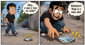 Quando a nota de cem reais no chão era só uma propaganda