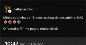Quando uma adolescente descobriu o SMS e tratou como tecnologia secreta