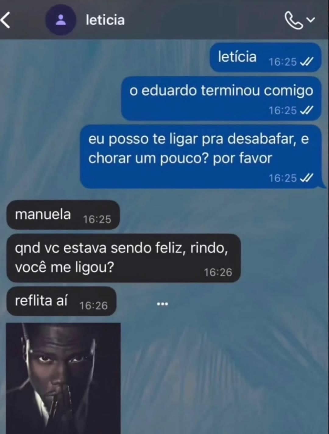 Quando você procura consolo e recebe uma auditoria do relacionamento
