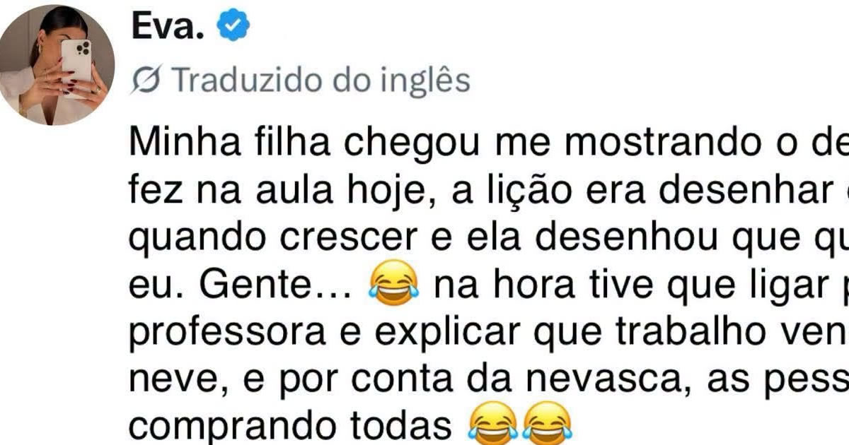A criança desenhou o que queria ser quando crescesse e deixou os adultos preocupados