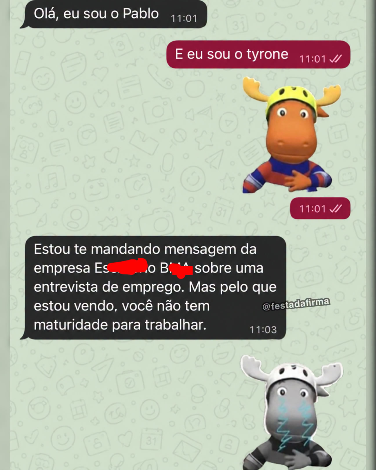 A entrevista de emprego que terminou antes mesmo de começar