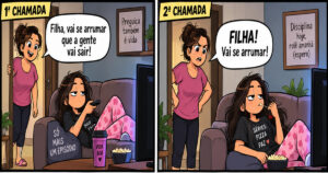 A mãe não aumentou o volume, ela mudou de frequência