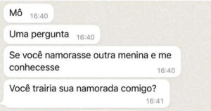 A pergunta da namorada que transforma qualquer homem em réu de um crime que nem aconteceu