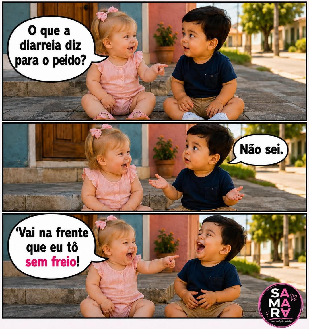 A piada é simples, mas esse sem freio entrega tudo