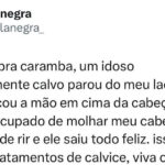 A preocupação mais sincera que um careca poderia ter na chuva