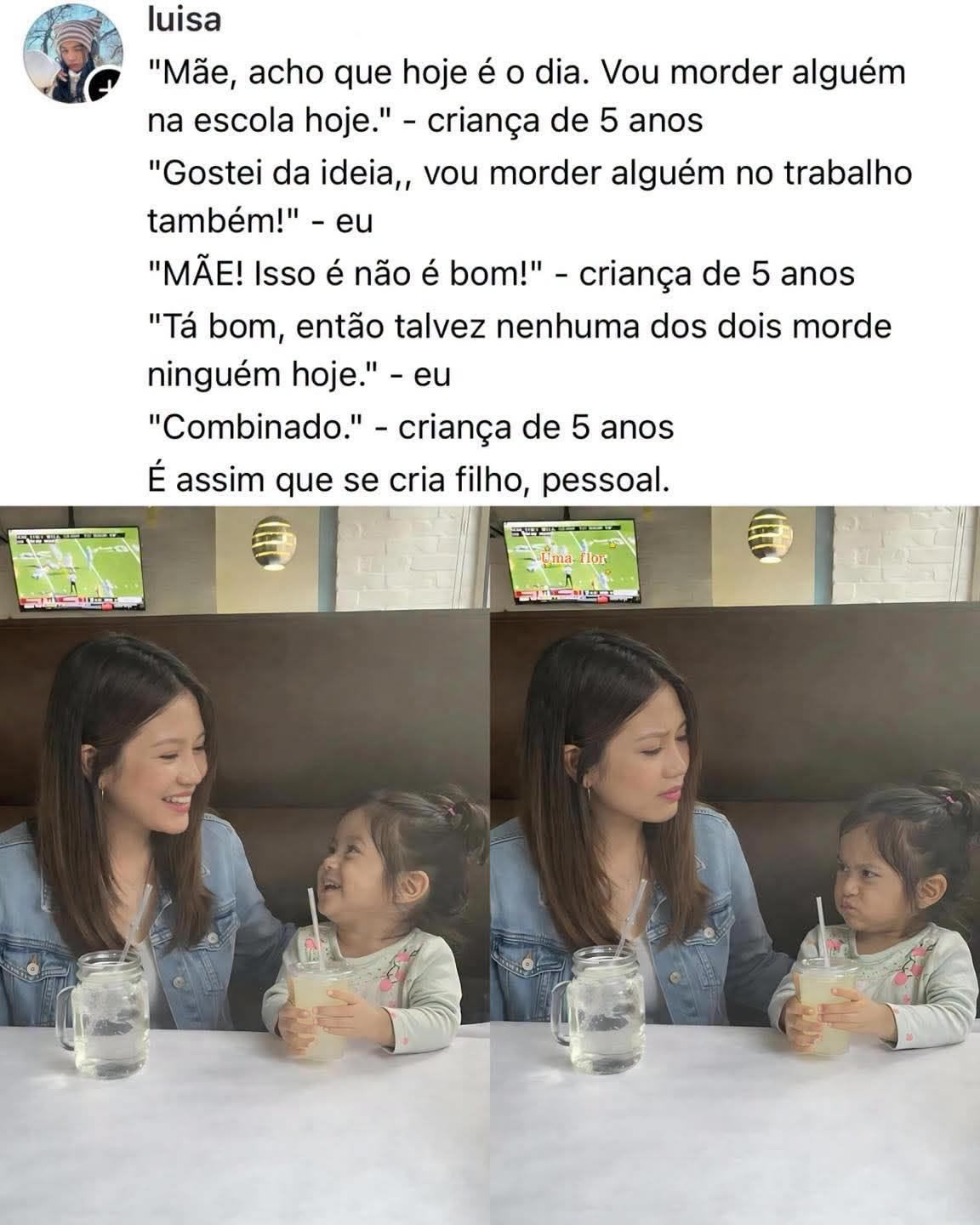 A sinceridade de uma criança de 5 anos é um perigo para qualquer adulto