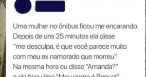 A tentativa de adivinhar o nome do ex falecido quase virou um desastre no ônibus