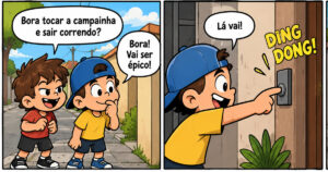 A brincadeira de infância que transformava qualquer campainha em missão secreta