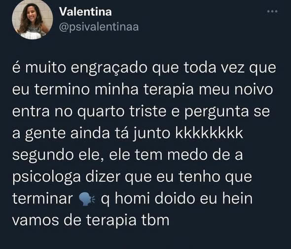 O namorado que ficou com medo de perder a namorada toda vez que ela fazia terapia