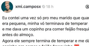 O pequeno gesto com feijão que virou uma das maiores provas de carinho